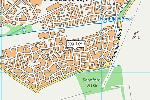 OX4 7XY map - OS VectorMap District (Ordnance Survey)