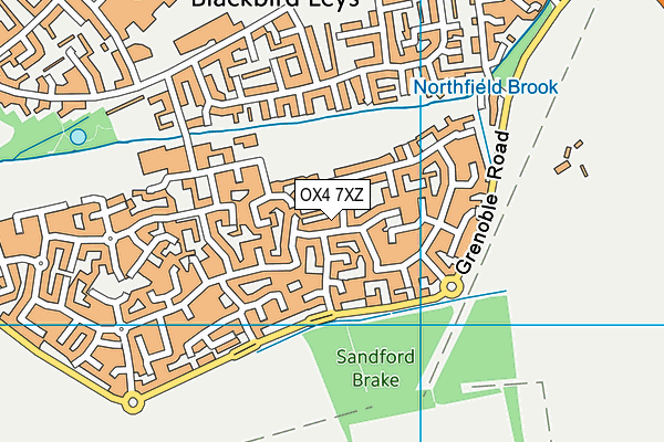 OX4 7XZ map - OS VectorMap District (Ordnance Survey)