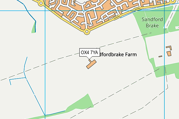 OX4 7YA map - OS VectorMap District (Ordnance Survey)