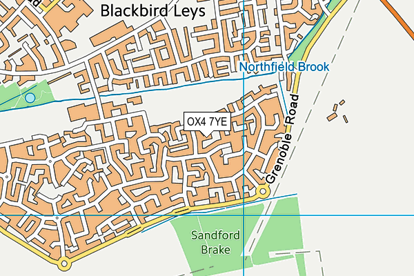 OX4 7YE map - OS VectorMap District (Ordnance Survey)