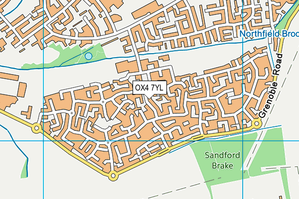 OX4 7YL map - OS VectorMap District (Ordnance Survey)