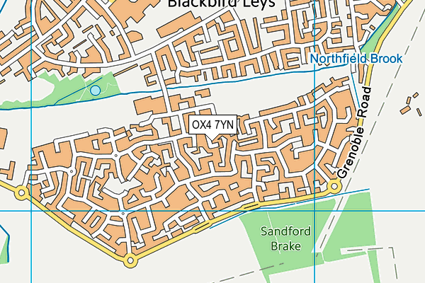 OX4 7YN map - OS VectorMap District (Ordnance Survey)