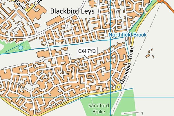 OX4 7YQ map - OS VectorMap District (Ordnance Survey)