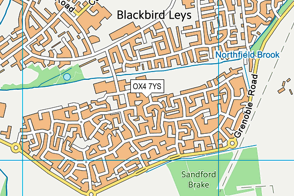 OX4 7YS map - OS VectorMap District (Ordnance Survey)