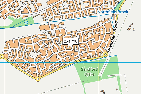 OX4 7YU map - OS VectorMap District (Ordnance Survey)