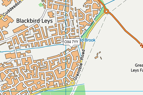 OX4 7YY map - OS VectorMap District (Ordnance Survey)