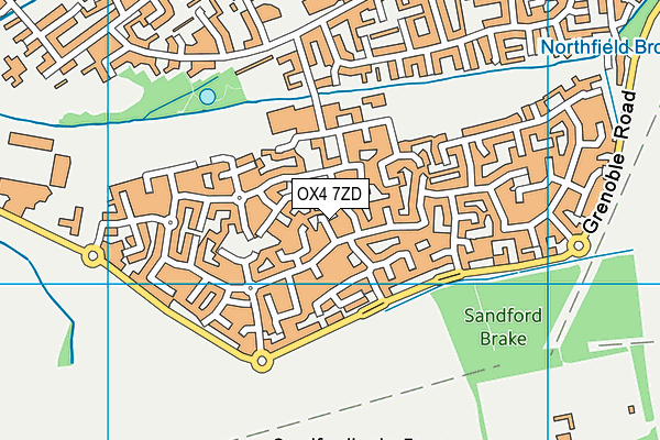 OX4 7ZD map - OS VectorMap District (Ordnance Survey)