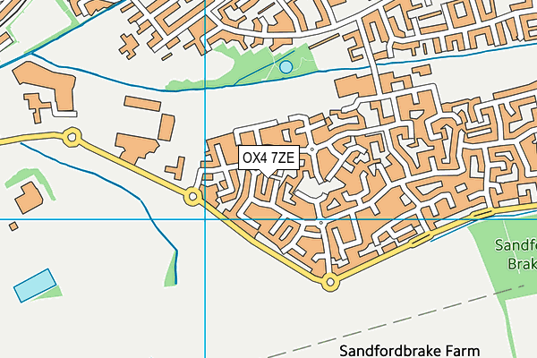 OX4 7ZE map - OS VectorMap District (Ordnance Survey)