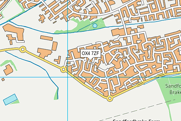 OX4 7ZF map - OS VectorMap District (Ordnance Survey)