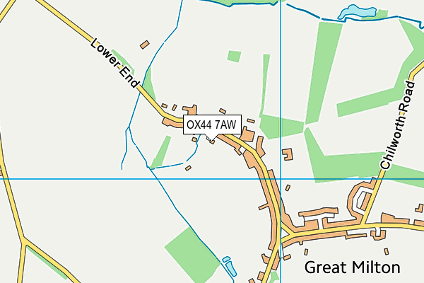 OX44 7AW map - OS VectorMap District (Ordnance Survey)