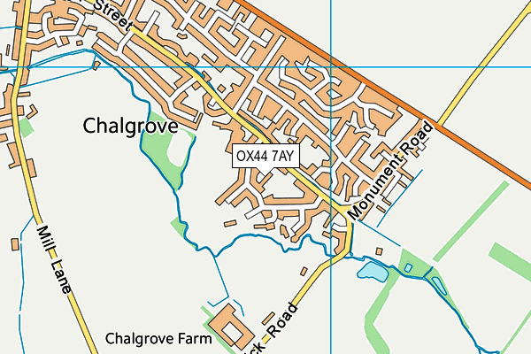 OX44 7AY map - OS VectorMap District (Ordnance Survey)