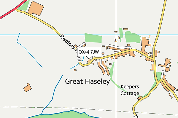 OX44 7JW map - OS VectorMap District (Ordnance Survey)