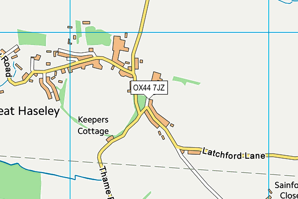 Great Haseley Playing Field map (OX44 7JZ) - OS VectorMap District (Ordnance Survey)