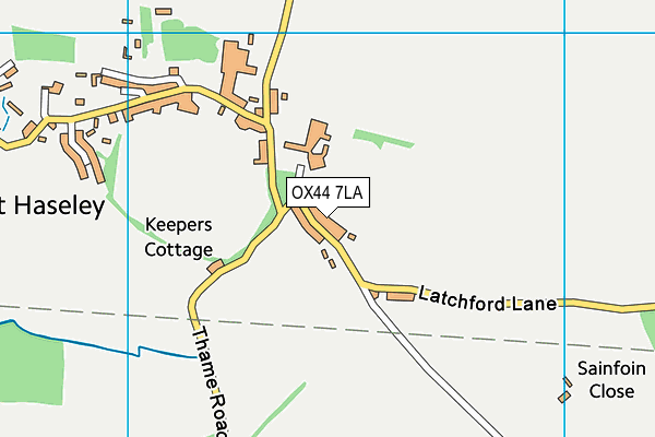 OX44 7LA map - OS VectorMap District (Ordnance Survey)