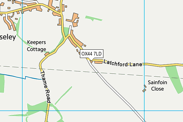 OX44 7LD map - OS VectorMap District (Ordnance Survey)