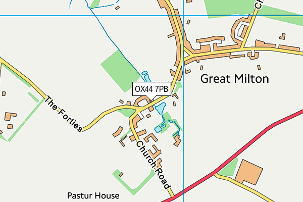 OX44 7PB map - OS VectorMap District (Ordnance Survey)