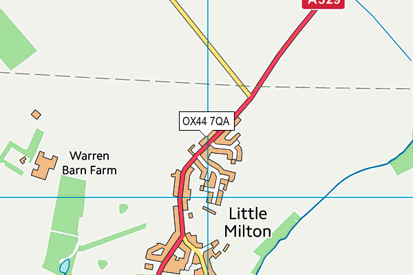 OX44 7QA map - OS VectorMap District (Ordnance Survey)