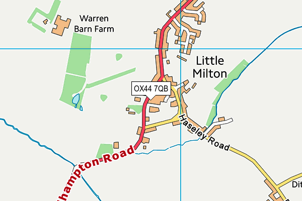 OX44 7QB map - OS VectorMap District (Ordnance Survey)