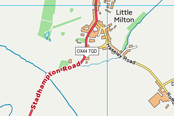 Little Milton Church of England Primary School map (OX44 7QD) - OS VectorMap District (Ordnance Survey)