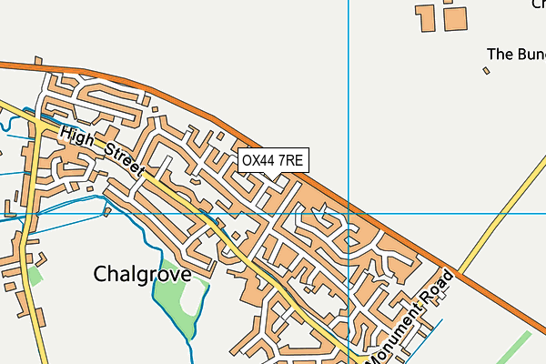 OX44 7RE map - OS VectorMap District (Ordnance Survey)