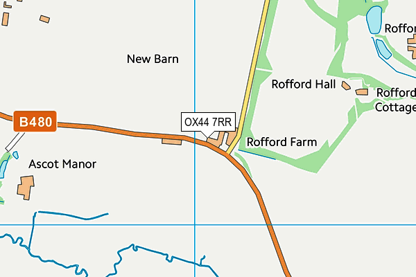 OX44 7RR map - OS VectorMap District (Ordnance Survey)