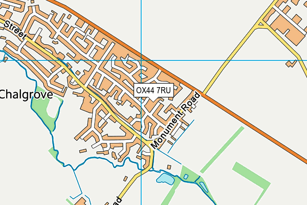 OX44 7RU map - OS VectorMap District (Ordnance Survey)