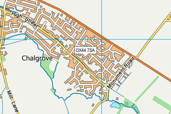 OX44 7SA map - OS VectorMap District (Ordnance Survey)