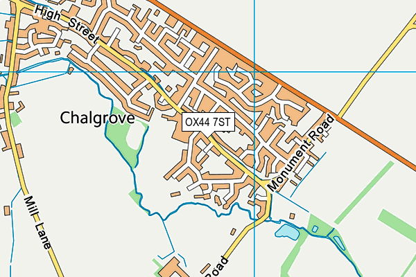 OX44 7ST map - OS VectorMap District (Ordnance Survey)