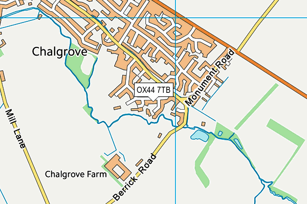 OX44 7TB map - OS VectorMap District (Ordnance Survey)