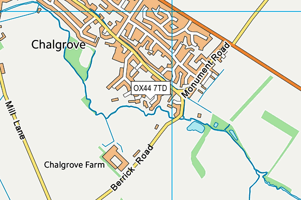 OX44 7TD map - OS VectorMap District (Ordnance Survey)