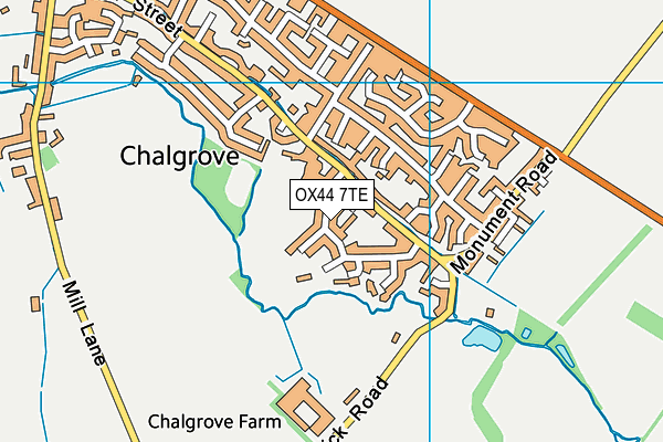 Chalgrove Recreation Ground map (OX44 7TE) - OS VectorMap District (Ordnance Survey)