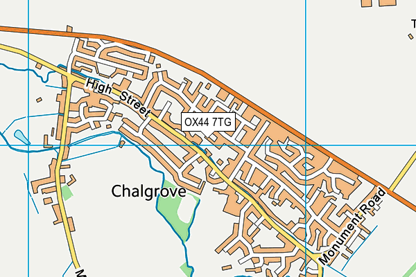 OX44 7TG map - OS VectorMap District (Ordnance Survey)