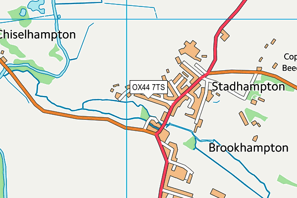 OX44 7TS map - OS VectorMap District (Ordnance Survey)