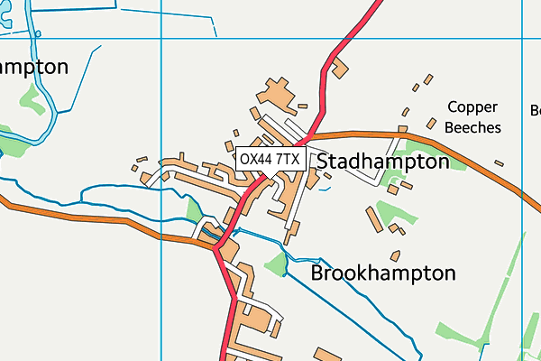 OX44 7TX map - OS VectorMap District (Ordnance Survey)