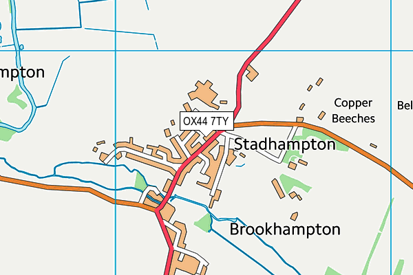 OX44 7TY map - OS VectorMap District (Ordnance Survey)
