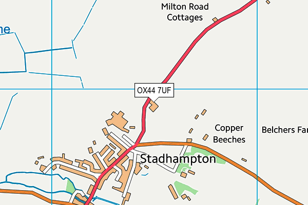 OX44 7UF map - OS VectorMap District (Ordnance Survey)