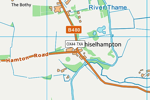 OX44 7XA map - OS VectorMap District (Ordnance Survey)