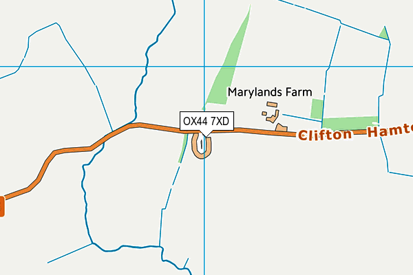 OX44 7XD map - OS VectorMap District (Ordnance Survey)