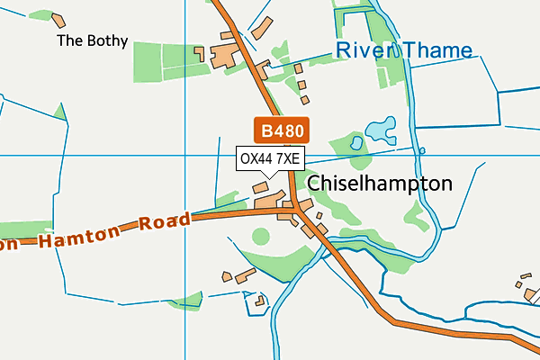 OX44 7XE map - OS VectorMap District (Ordnance Survey)