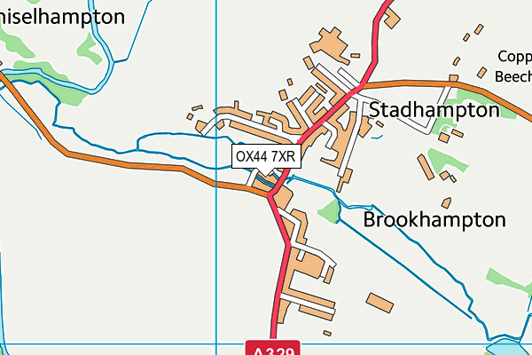 OX44 7XR map - OS VectorMap District (Ordnance Survey)