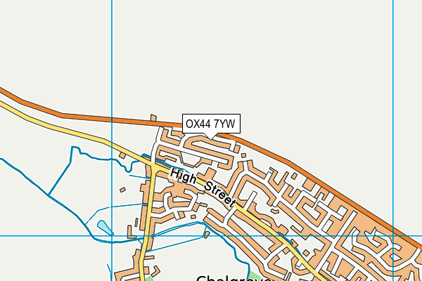 OX44 7YW map - OS VectorMap District (Ordnance Survey)