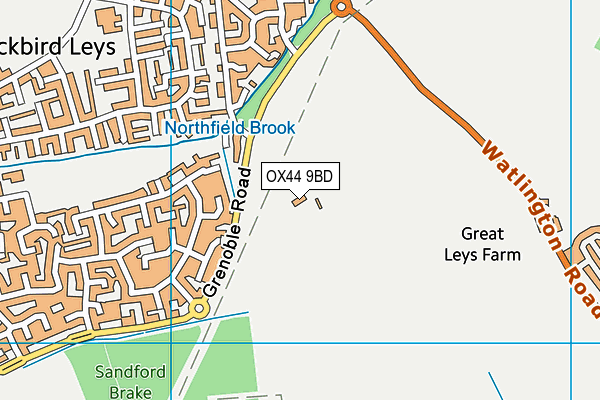 OX44 9BD map - OS VectorMap District (Ordnance Survey)