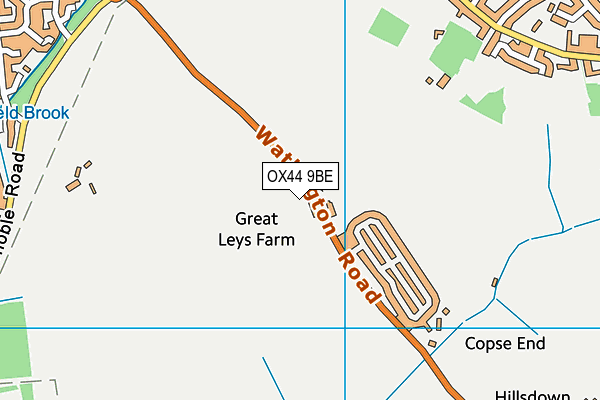 OX44 9BE map - OS VectorMap District (Ordnance Survey)