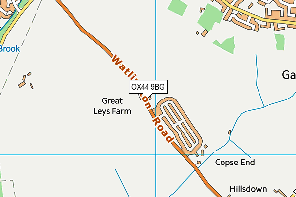 OX44 9BG map - OS VectorMap District (Ordnance Survey)