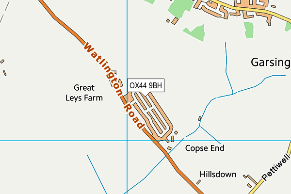 OX44 9BH map - OS VectorMap District (Ordnance Survey)