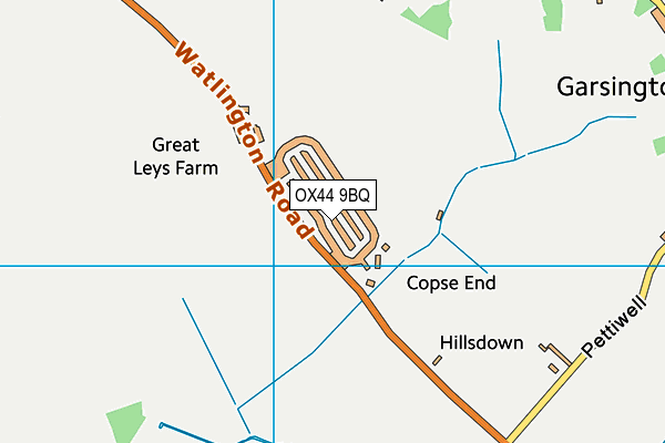 OX44 9BQ map - OS VectorMap District (Ordnance Survey)