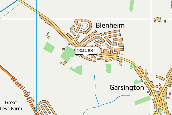 OX44 9BT map - OS VectorMap District (Ordnance Survey)