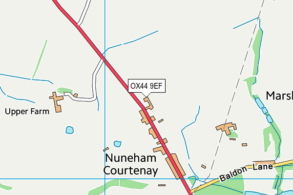 OX44 9EF map - OS VectorMap District (Ordnance Survey)