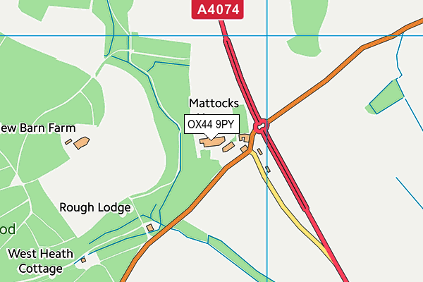 OX44 9PY map - OS VectorMap District (Ordnance Survey)