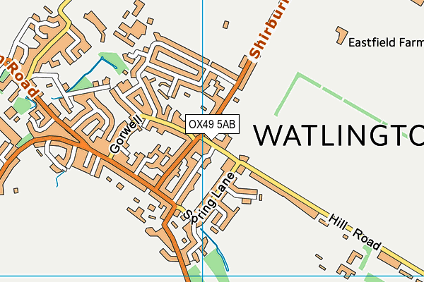 OX49 5AB map - OS VectorMap District (Ordnance Survey)